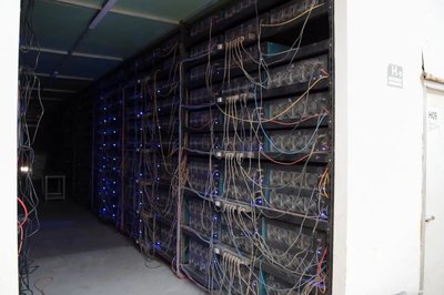 A well-managed mining farm optimizing for airflow and energy efficiency.